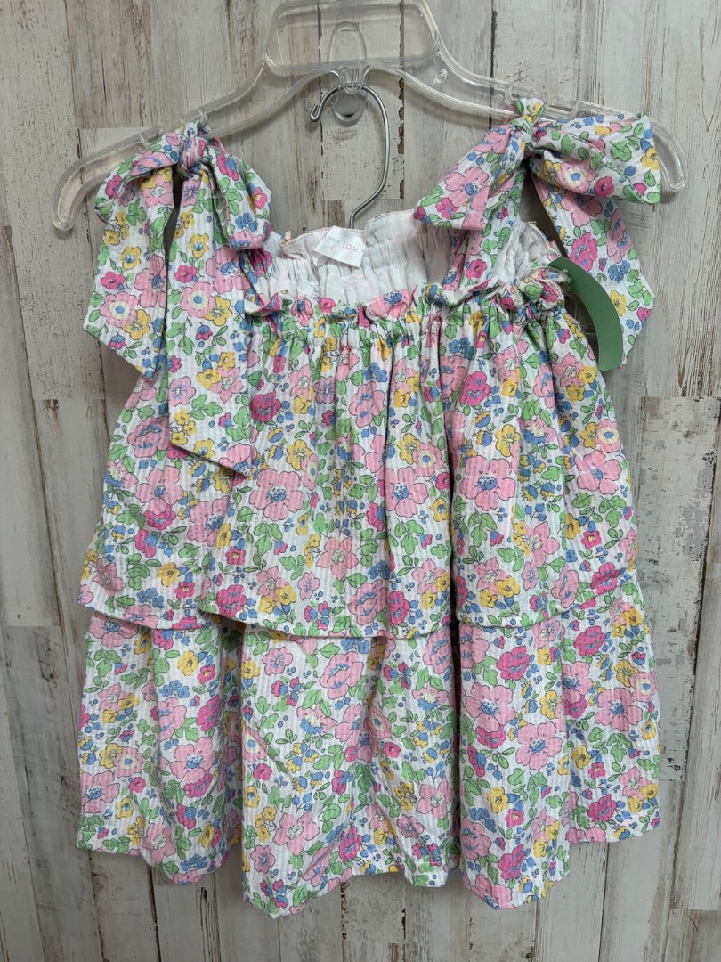 PINK/GREEN CECIL & LOU FLORAL TIER 2PC SET, GIRL 8