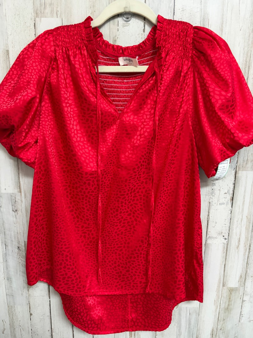 RED UMGEE SILKY SPOTTED BLOUSE, LADIES S