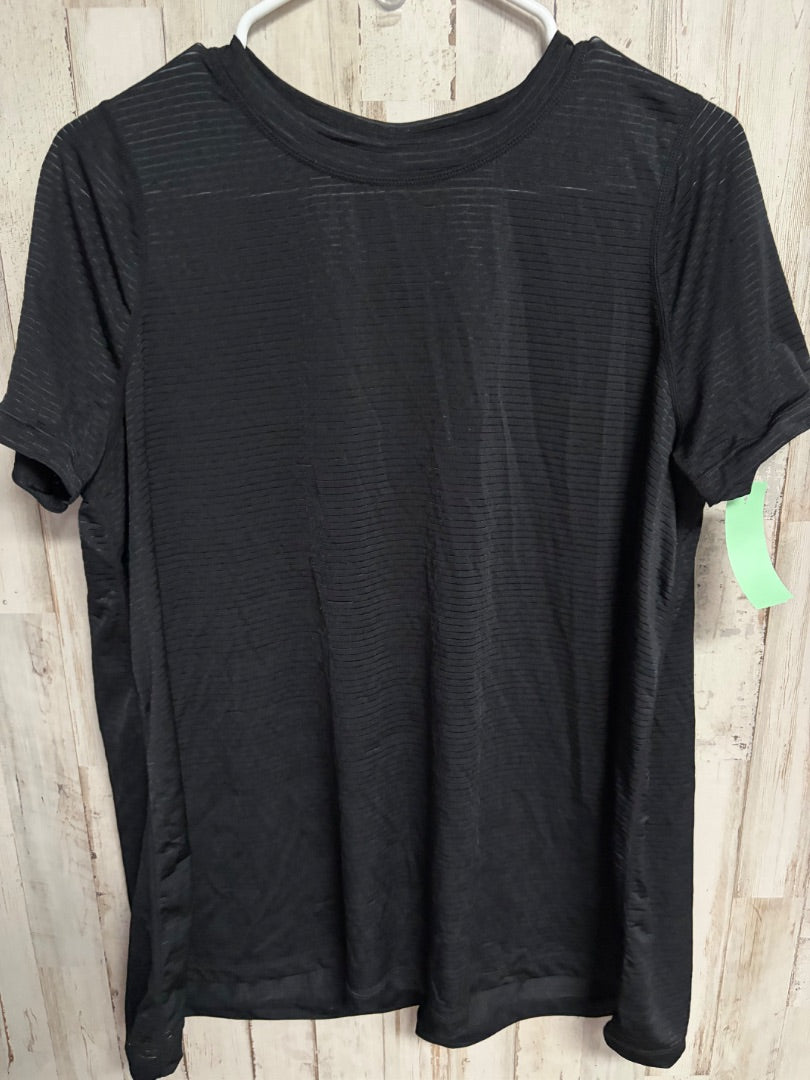 BLACK MONO B CUT OUT BACK DRY FIT TEE, LADIES S