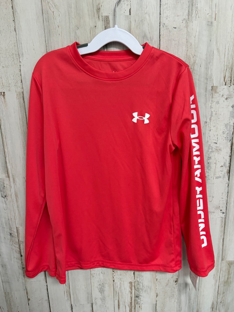 CORAL UNDER ARMOUR LOGO DRY FIT LONG SLEEVE, BOY 8