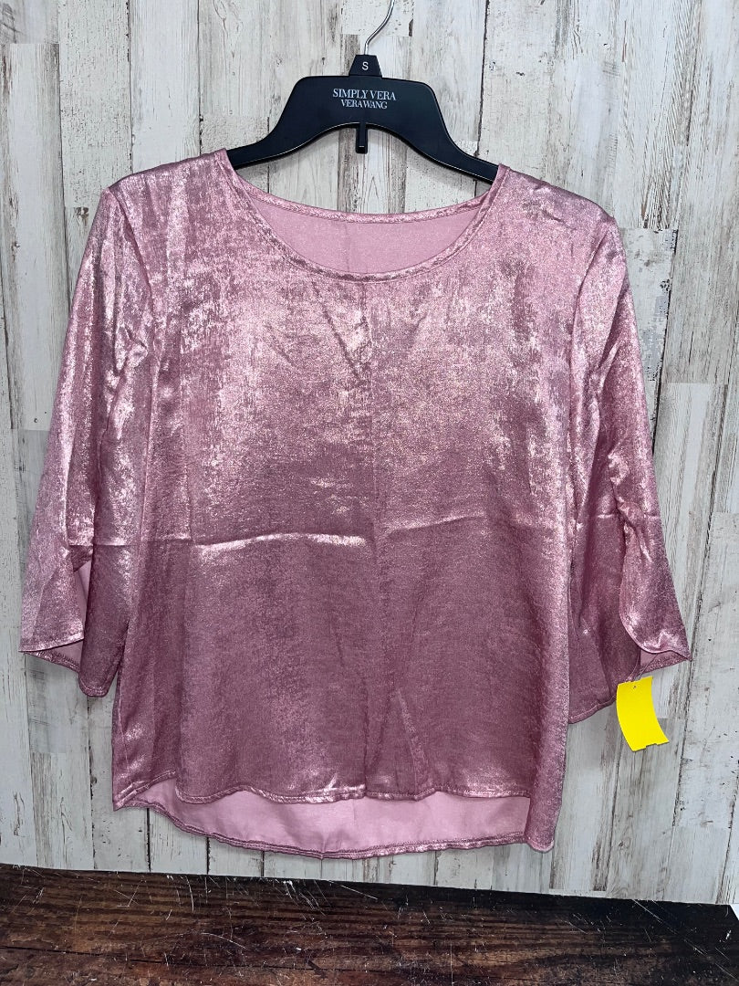 PINK SHEIN METALLIC BLOUSE, LADIES S