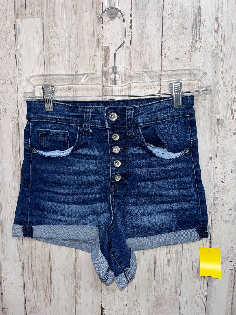 DARK DENIM ARIZONA 5/29 BUTTON FLY SHORTS, LADIES S