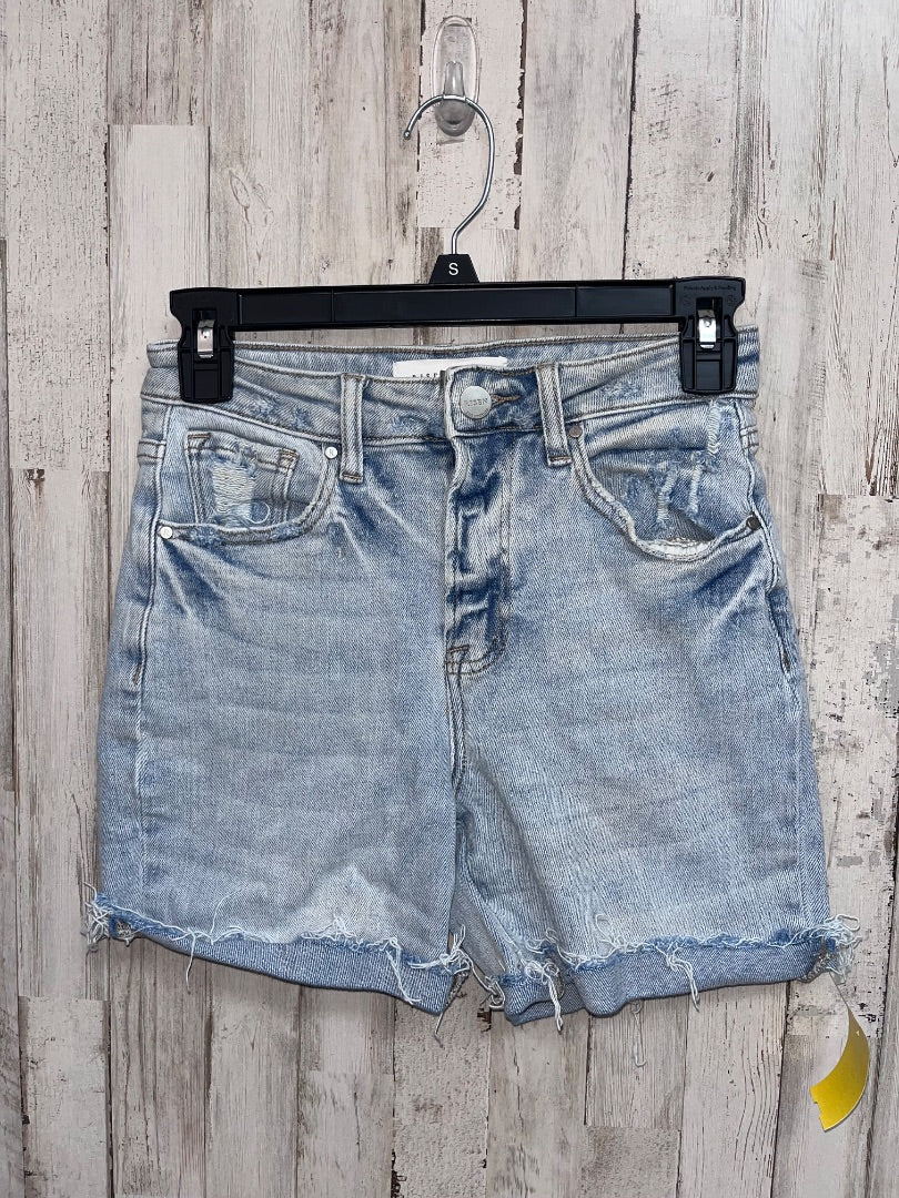 LIGHT DENIM RISEN 1/25 CUTT OFF CUFF SHORTS, LADIES S