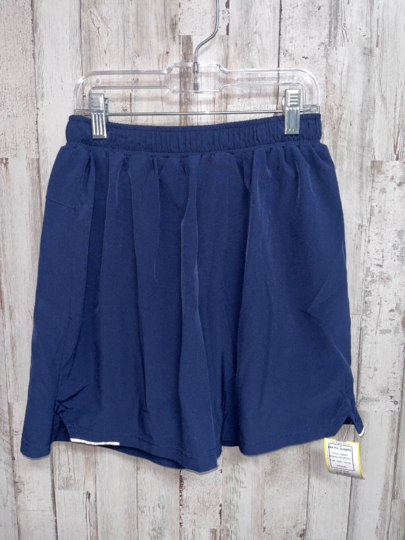 NAVY KINETIC DRY FIT SHORTS, BOY 14/16