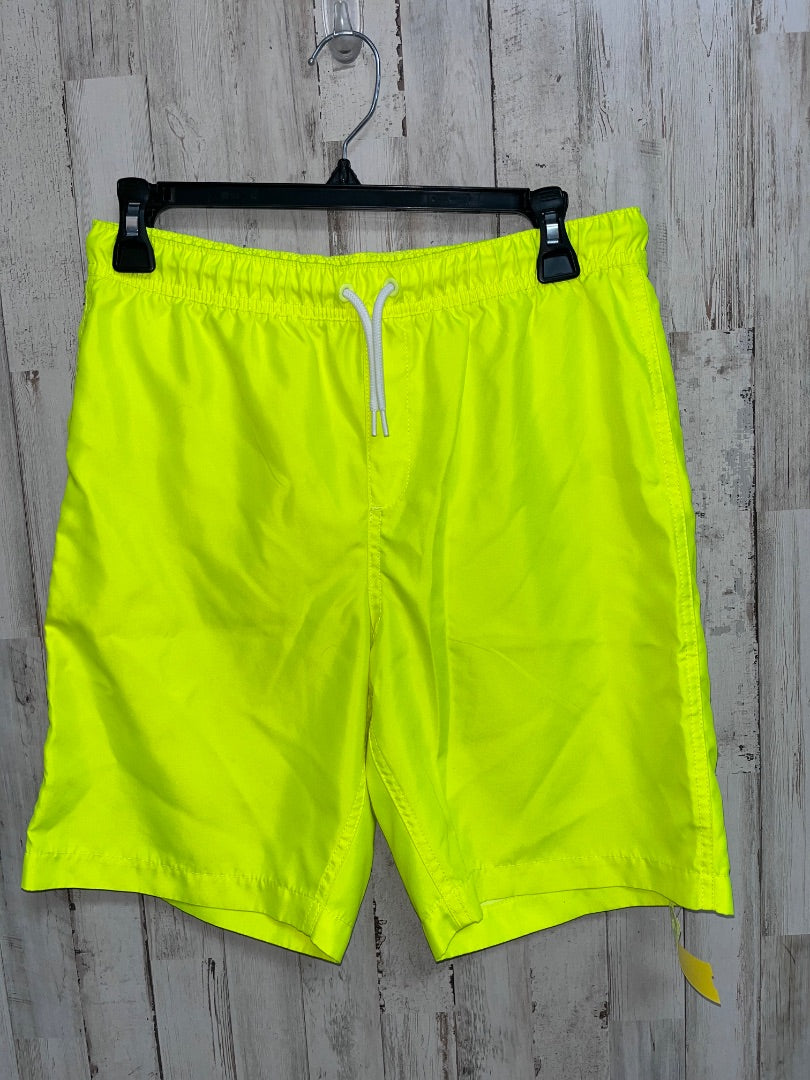 YELLOW LANDS END NEON SWIM SHORTS, BOY 14/16