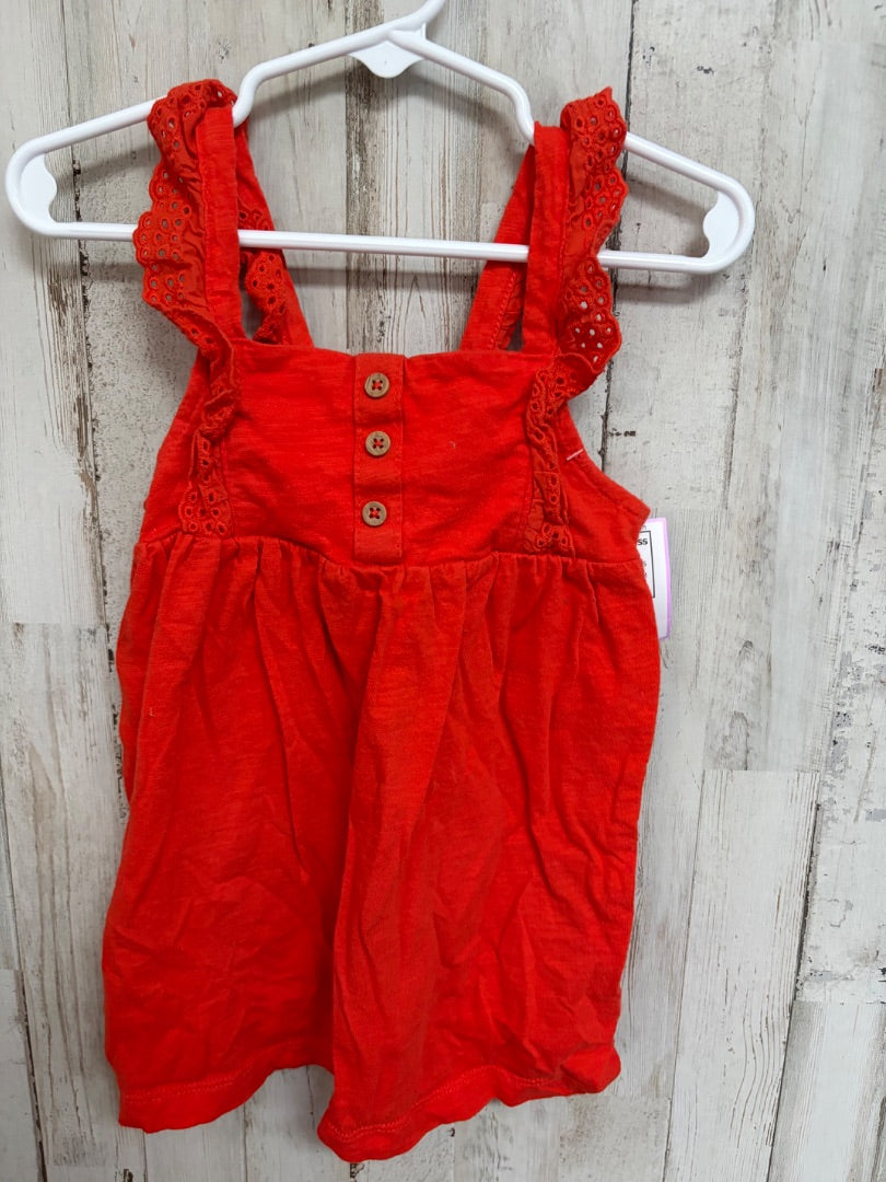 RED CARTERS EYELIT DRESS, GIRLS 18M