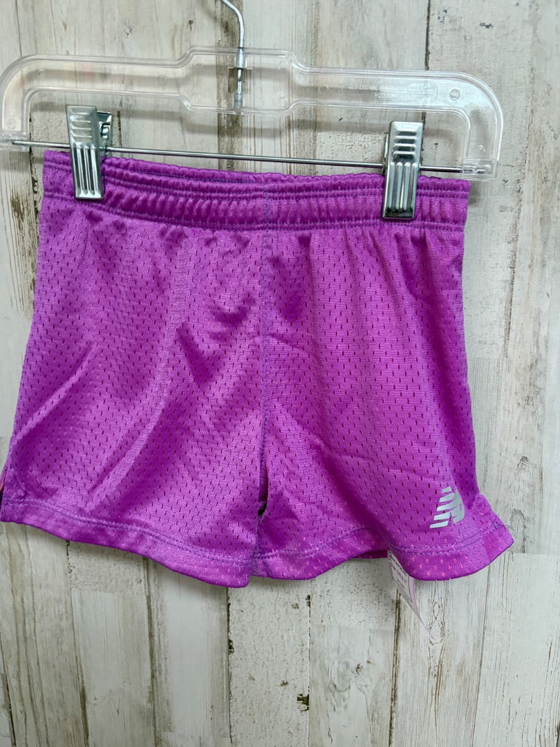 PURPLE NEW BALANCE MESH SHORTS, GIRLS 3T