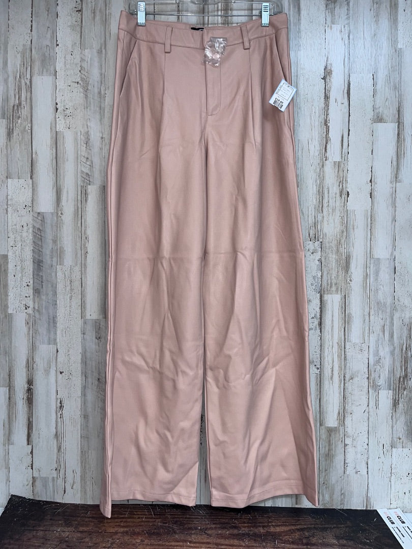 CAMEL G SZ 10 WIDE LEG FAUX LEATHER PANTS, LADIES L