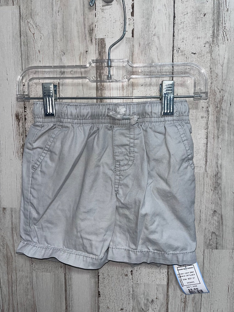 LIGHT GREY CAT & JACK DRAWSTRING SHORTS, BOY 2T