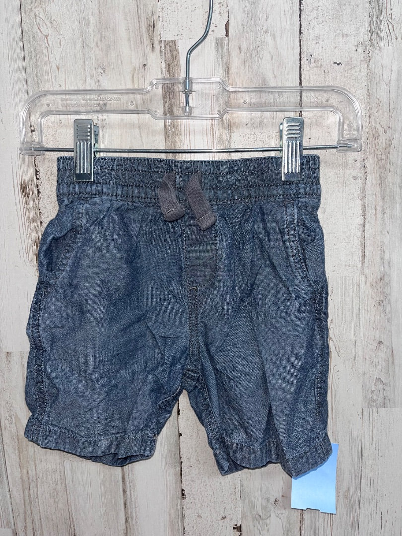 BLUE GARANIMALS CHAMBRAY SHORTS, BOY 2T