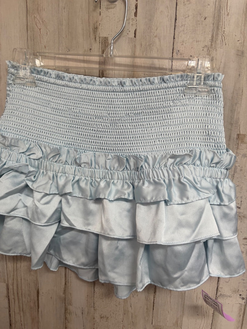 LT BLUE DAY + MOON SATIN TIER SKIRT, LADIES S