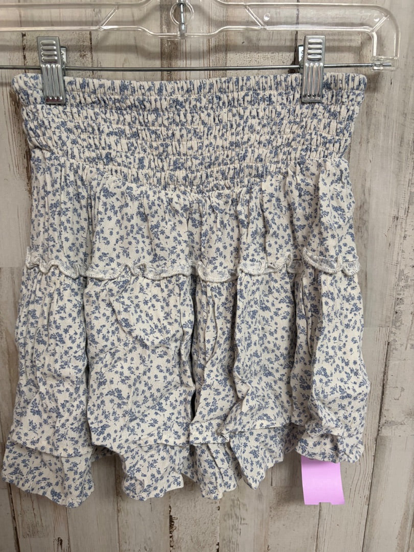 CREAM/BLUE SIENNA SKY FLORAL SKIRT, LADIES S