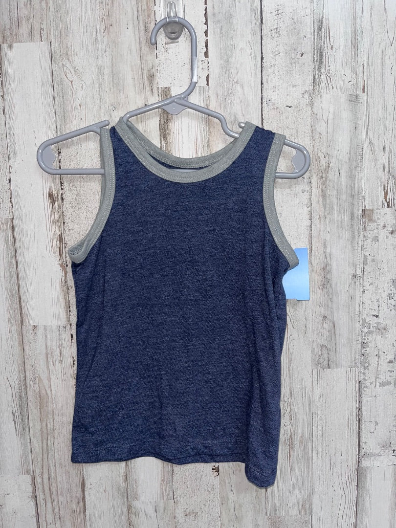 NAVY CAT & JACK COTTON TANK, BOY 2T
