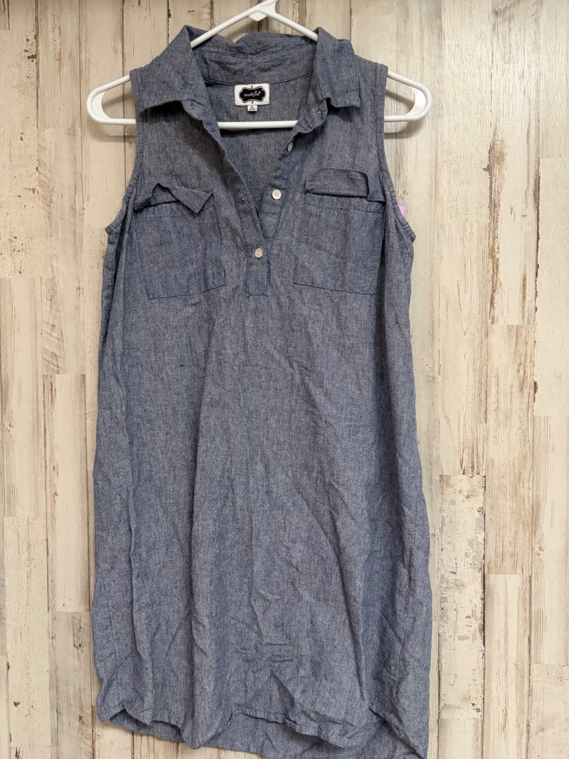 DENIM MUDPIE POCKET BUTTON DRESS, LADIES S