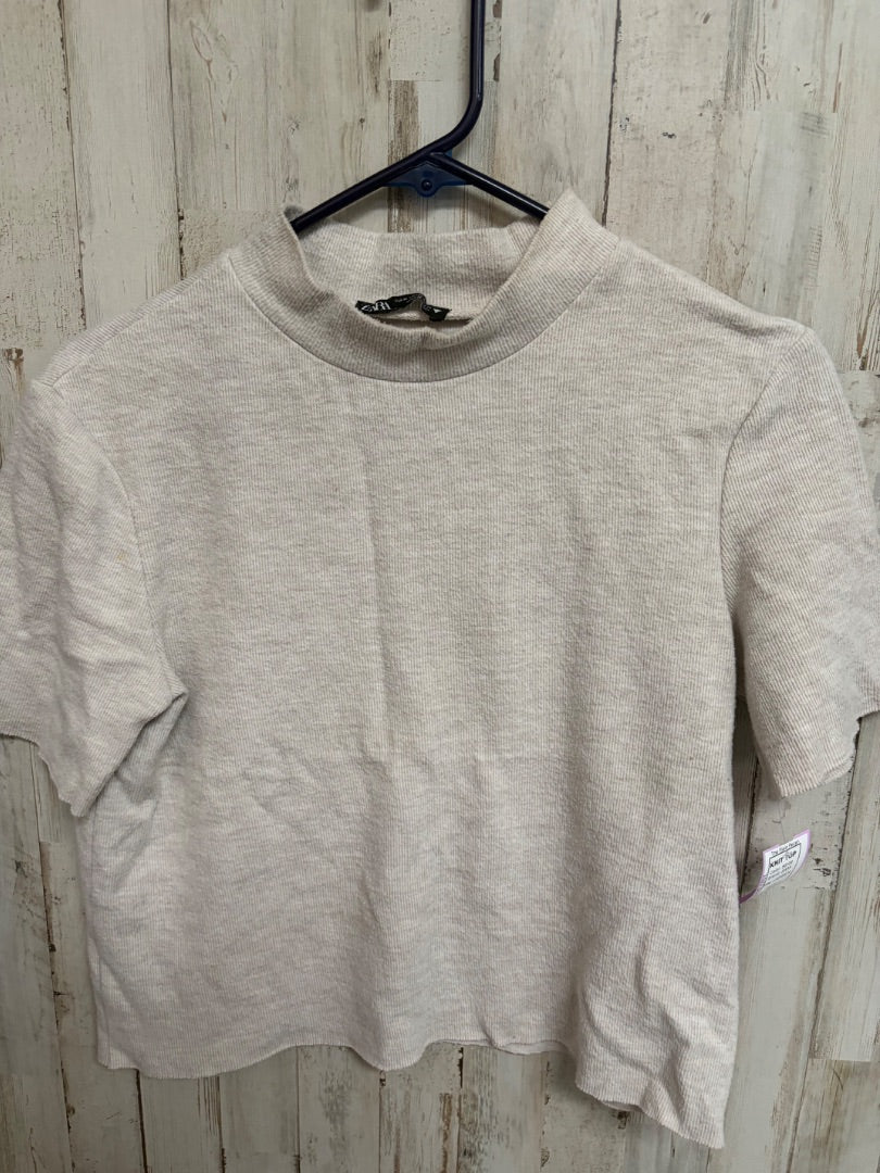 BEIGE ZARA KNIT TOP, LADIES M