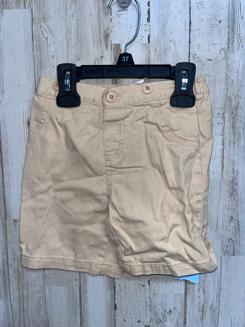 KHAKI BUTTON SHORTS, BOY 4T