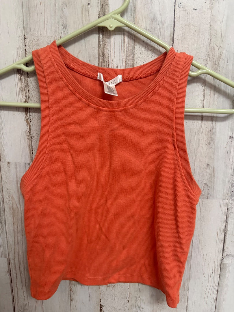 ORANGE BOZZOLC RIBBED TANK, LADIES L