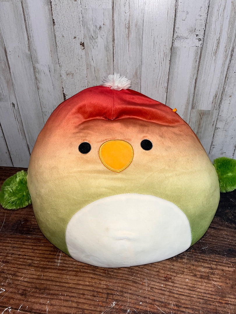 GREEN SQUISHMALLOW FADE PARROT STUFFIE