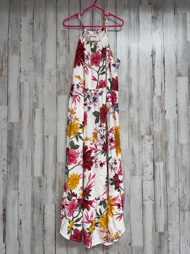 IVORY OLD NAVY FLORAL SUN DRESS, GIRL 10/12