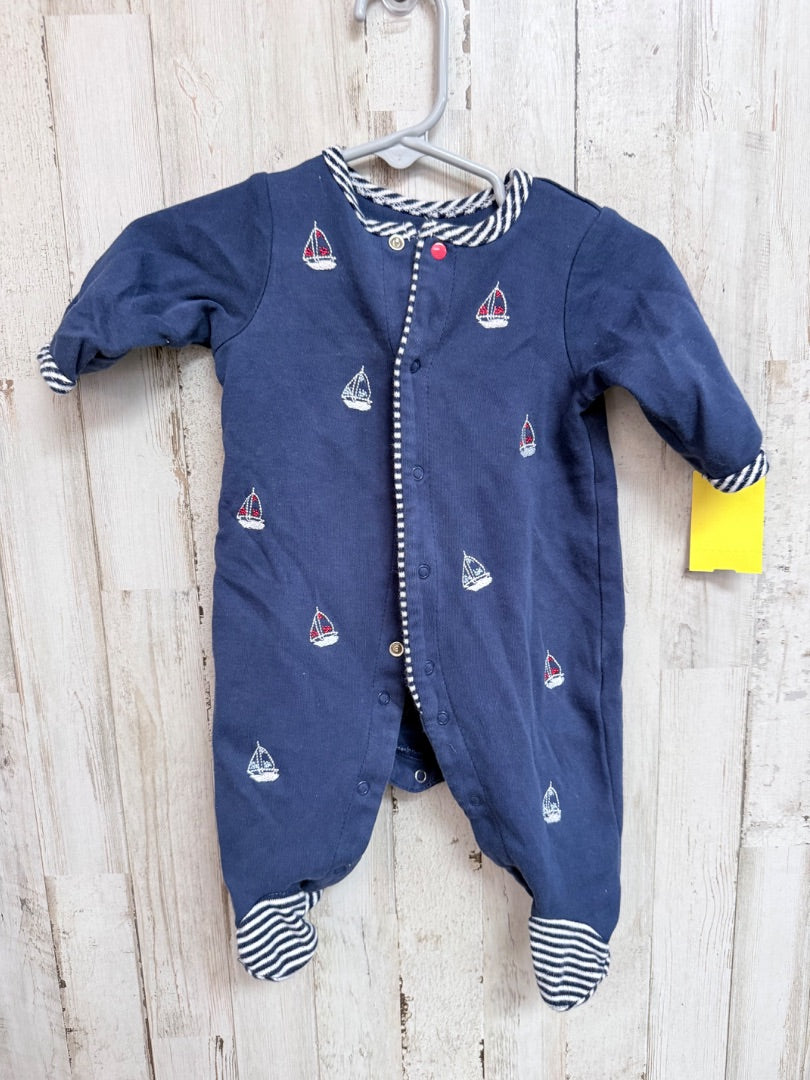 Navy Little me Sailboat sleeper, Boy 3M