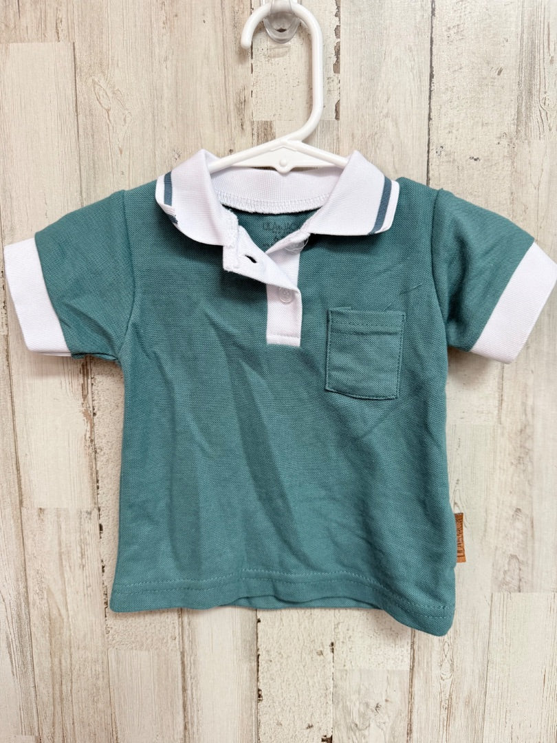 Bluish green Lila and Jack Pocket polo, Boy 6-9M