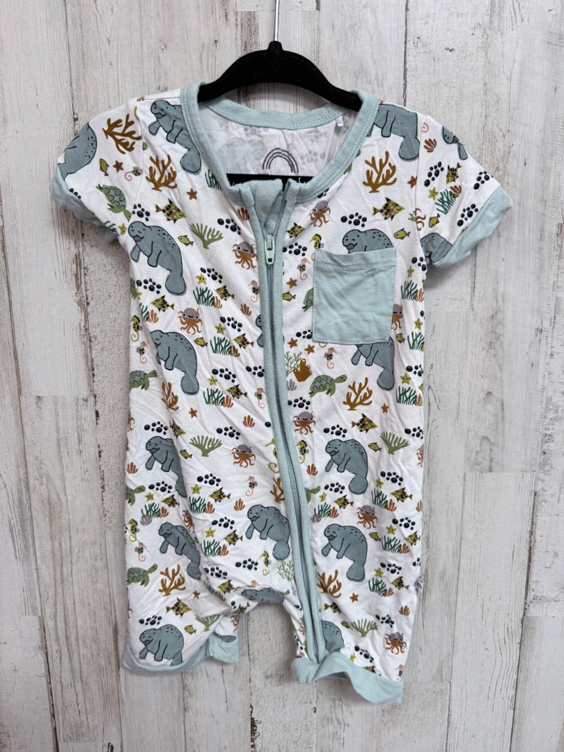 White Emerson Sea animal romper, Boy 6-12M