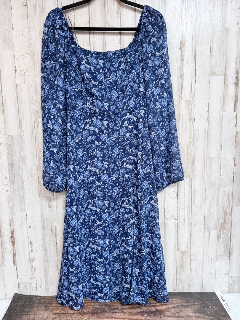 Blue Mi ami Floral long sleeve dress, Ladies S