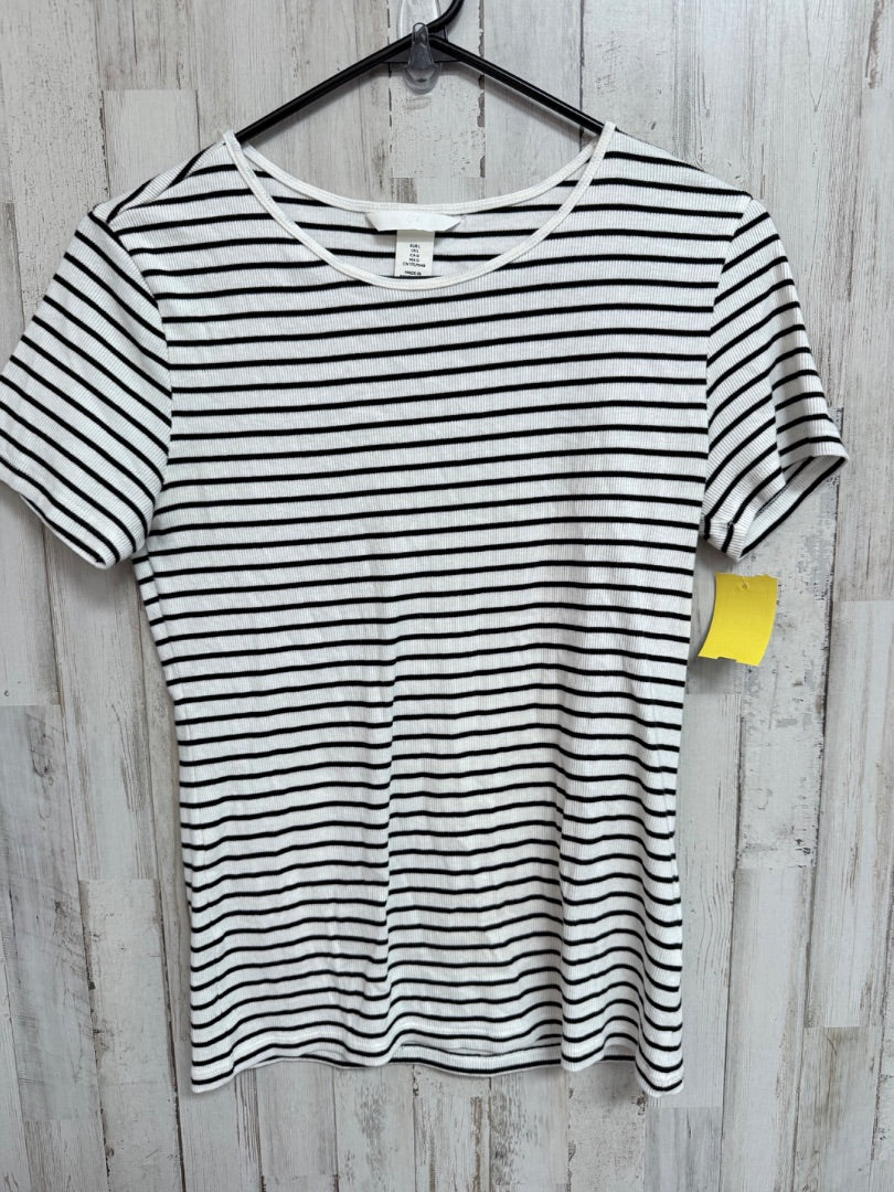White H&M Striped top, Ladies L