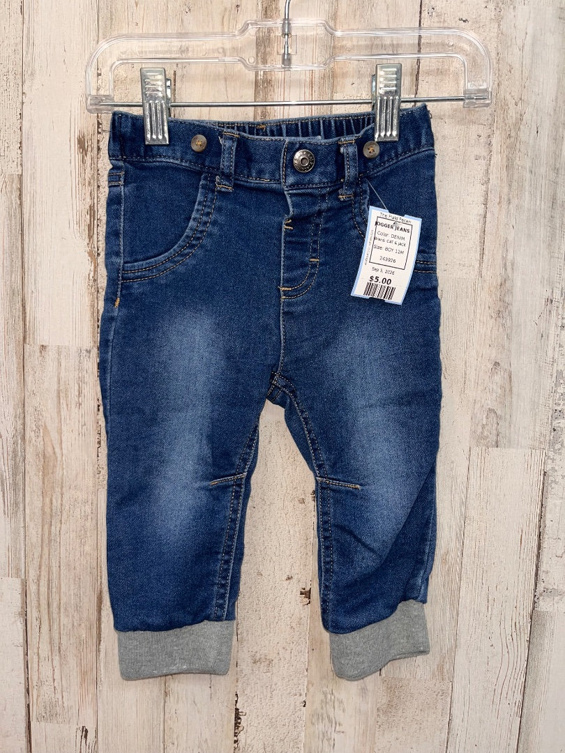 DENIM CAT & JACK JOGGER JEANS, BOY 12M