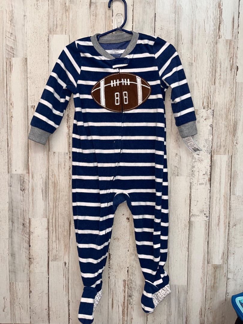 BLUE CARTERS FOOTBALL ZIP SLEEPER, BOY 18M