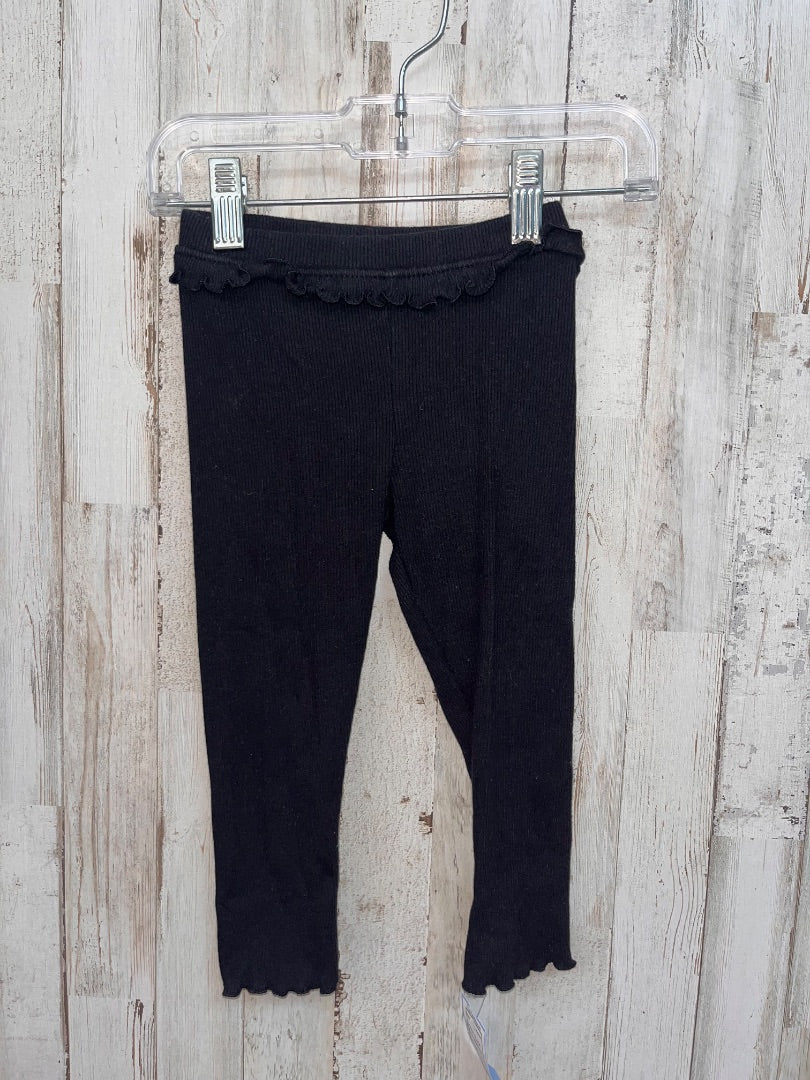 BLACK GARANIMALS RIBBED RUFFLE LEGGINGS, GIRL 24M