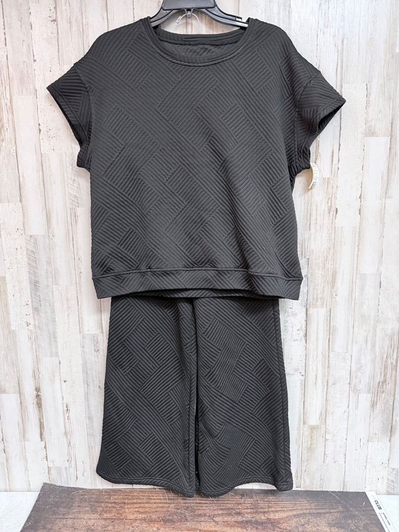 Black Toppies Textured 2pc set, Ladies S