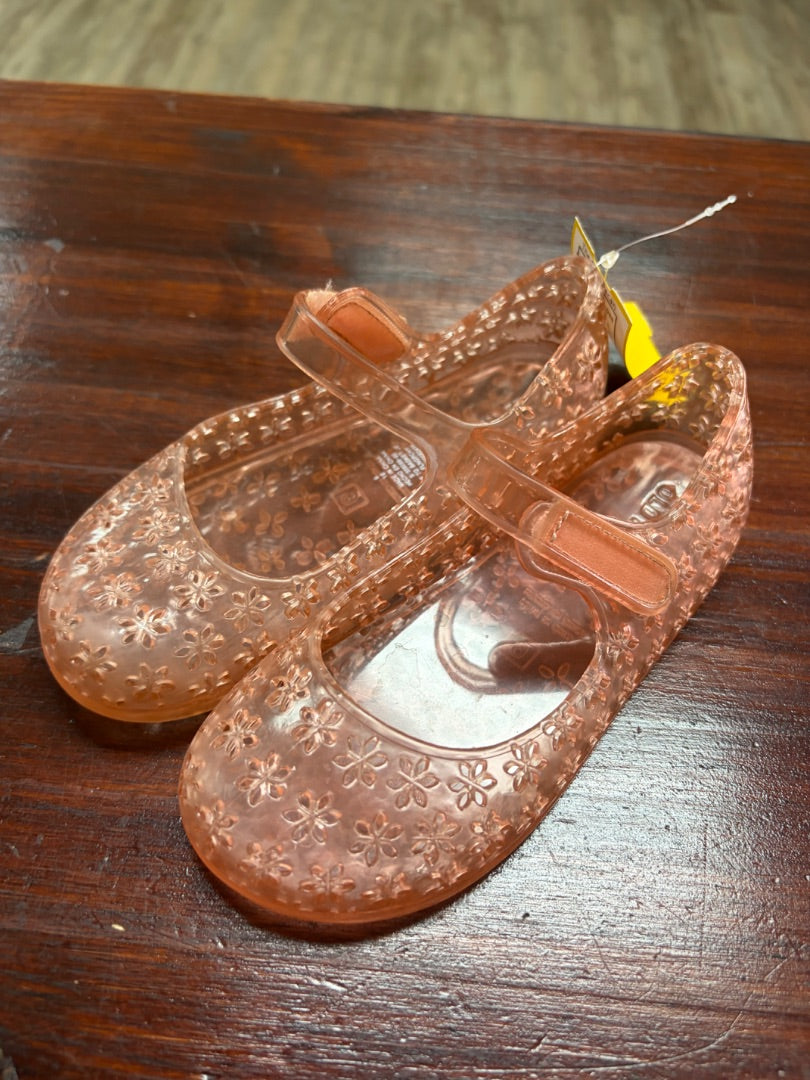 PEACH OLD NAVY FLOWER JELLY SHOES, SHOES 9