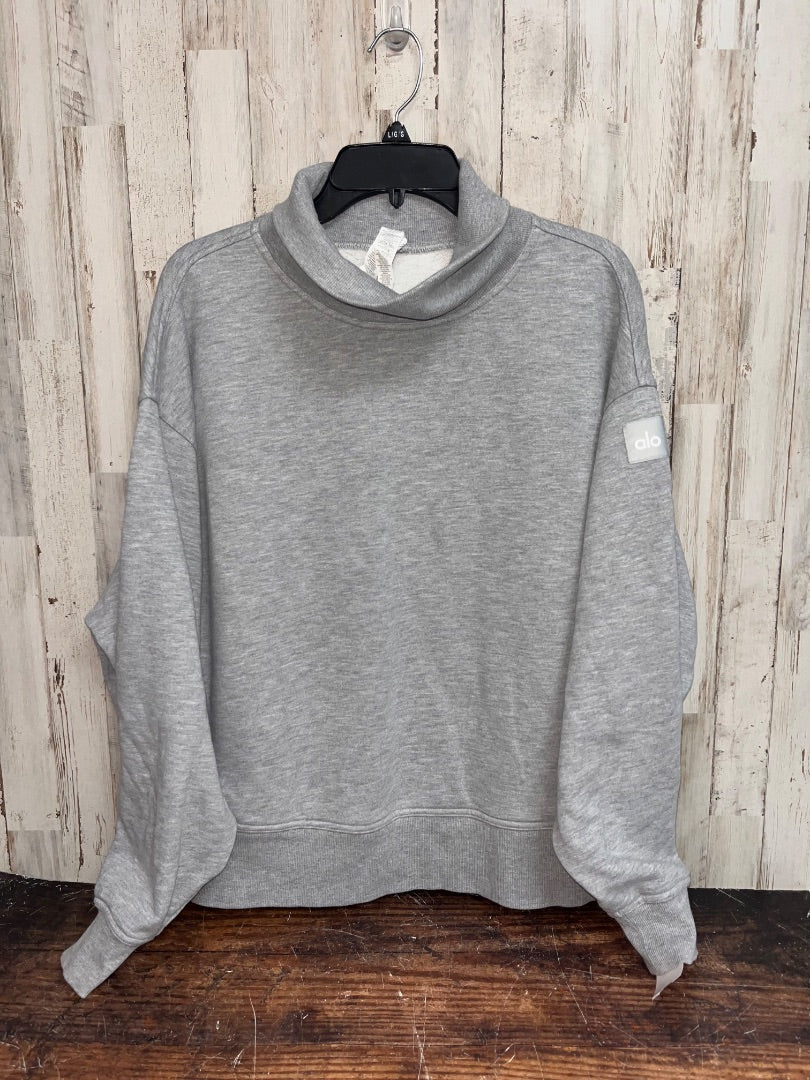GREY ALO OVERSIZED HEATHERED SWEATSHIRT, LADIES S