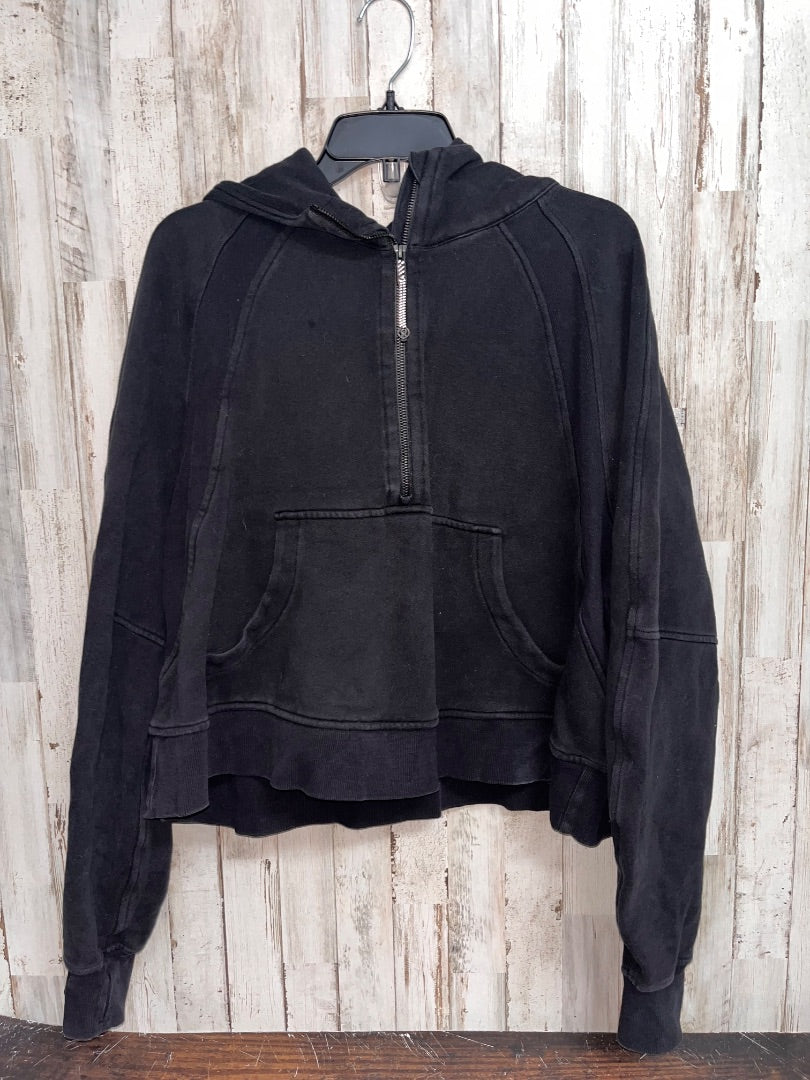 BLACK LULULEMON SCUBA HALF ZIP HOODIE, LADIES XL/XXL
