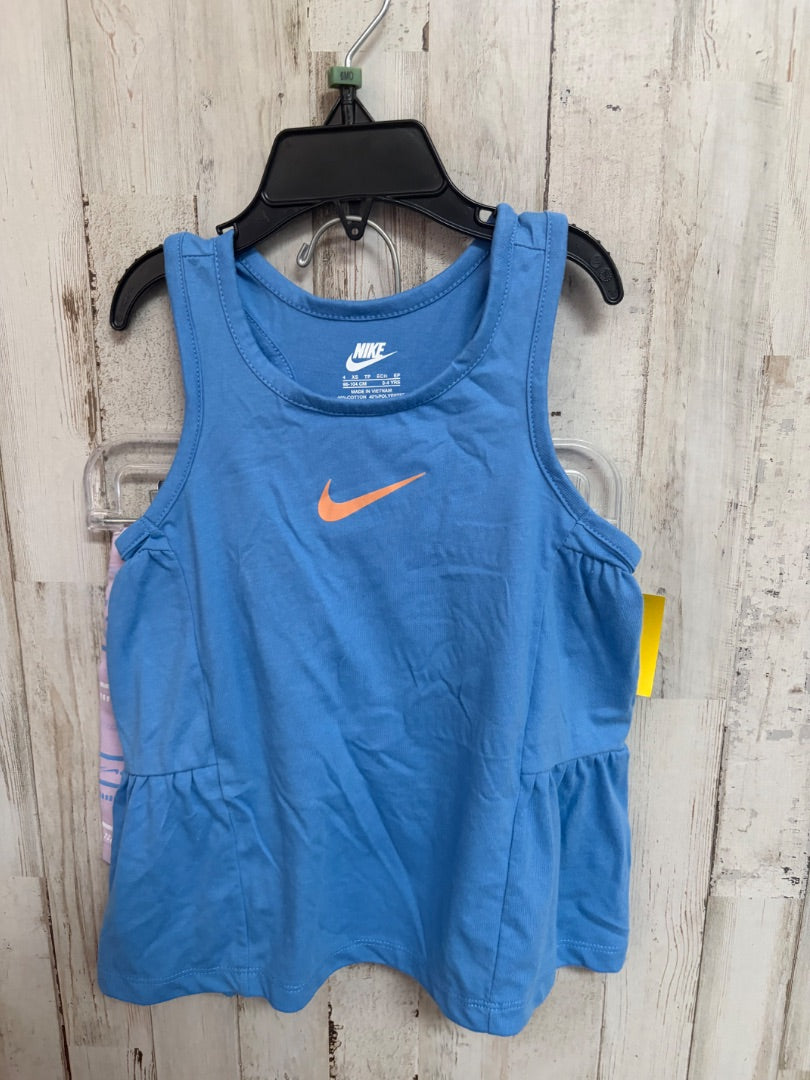 BLUE NIKE COTTON LOGO 2PC SET, GIRL 3T