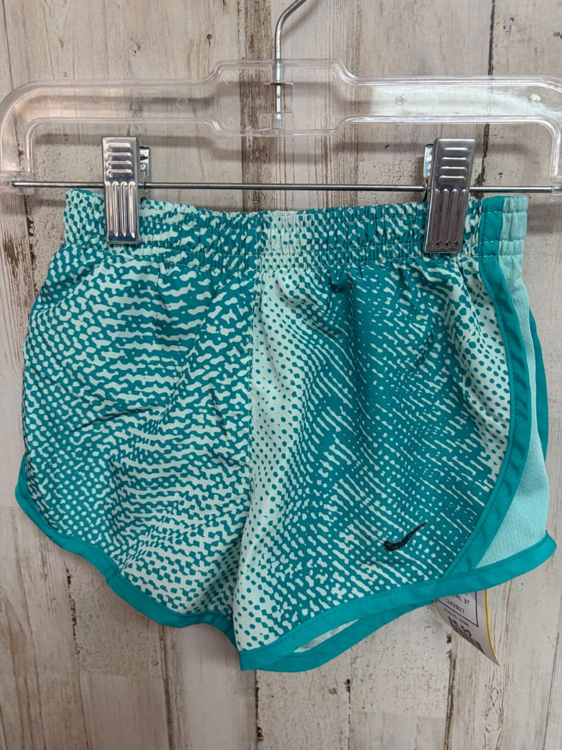 TEAL NIKE PRINTED DRY FIT SHORTS, GIRL 3T