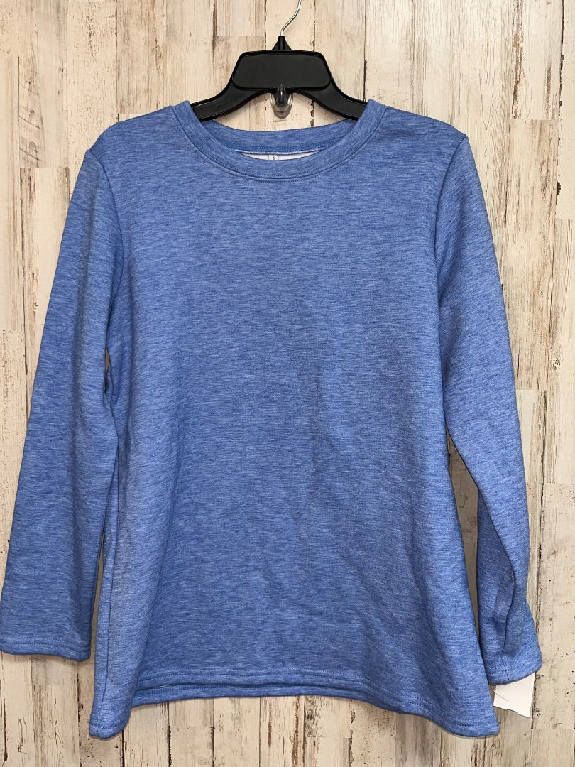BLUE HEATHER CREW NECK, LADIES S