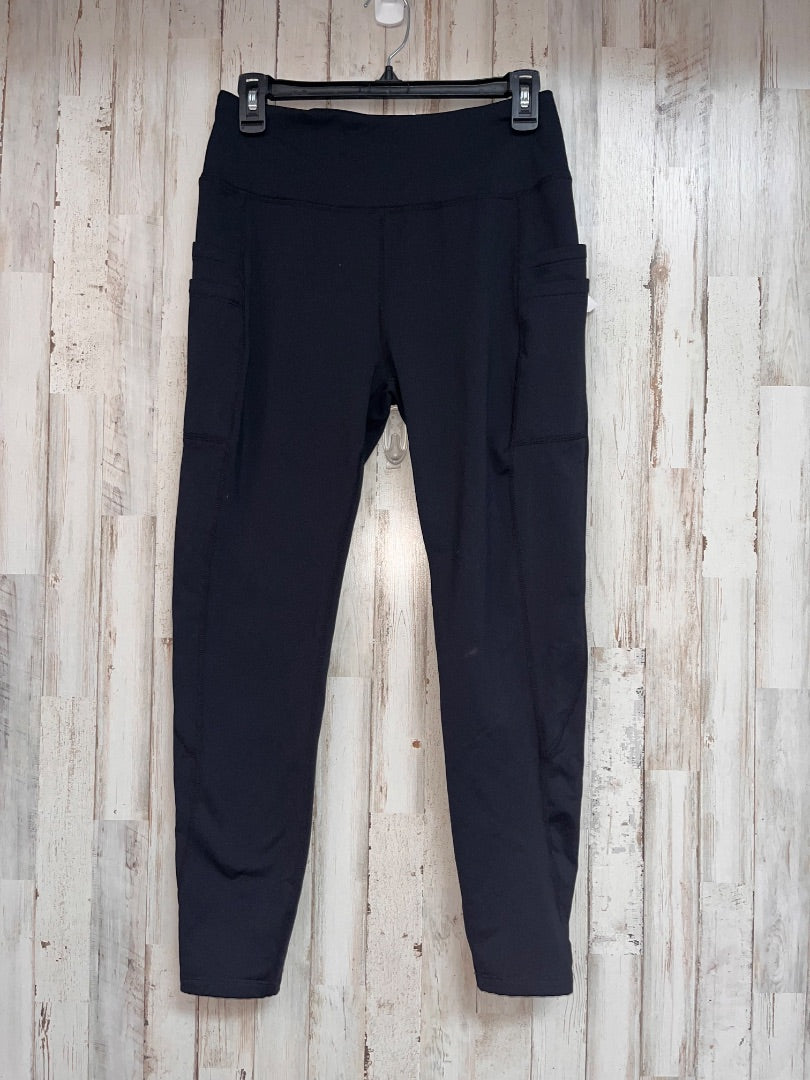 BLACK BALEAF FLEECE LINED LEGGINGS, LADIES M