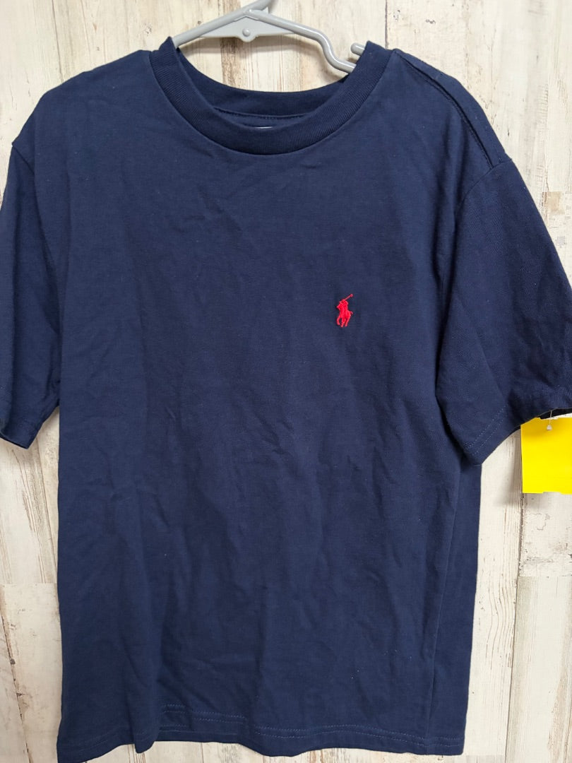 NAVY RALPH LAUREN LOGO TEE, BOYS 8