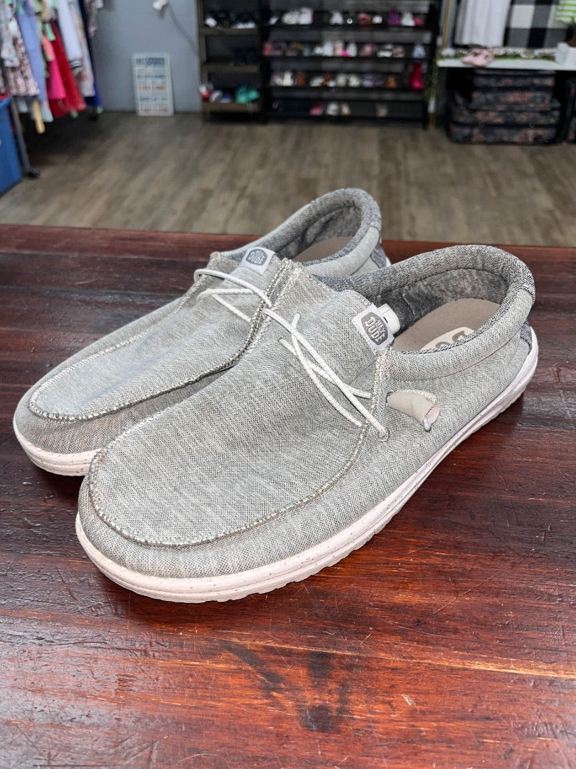 GREY HEY DUDE SLIP ON SHOES, SHOES MEN 11