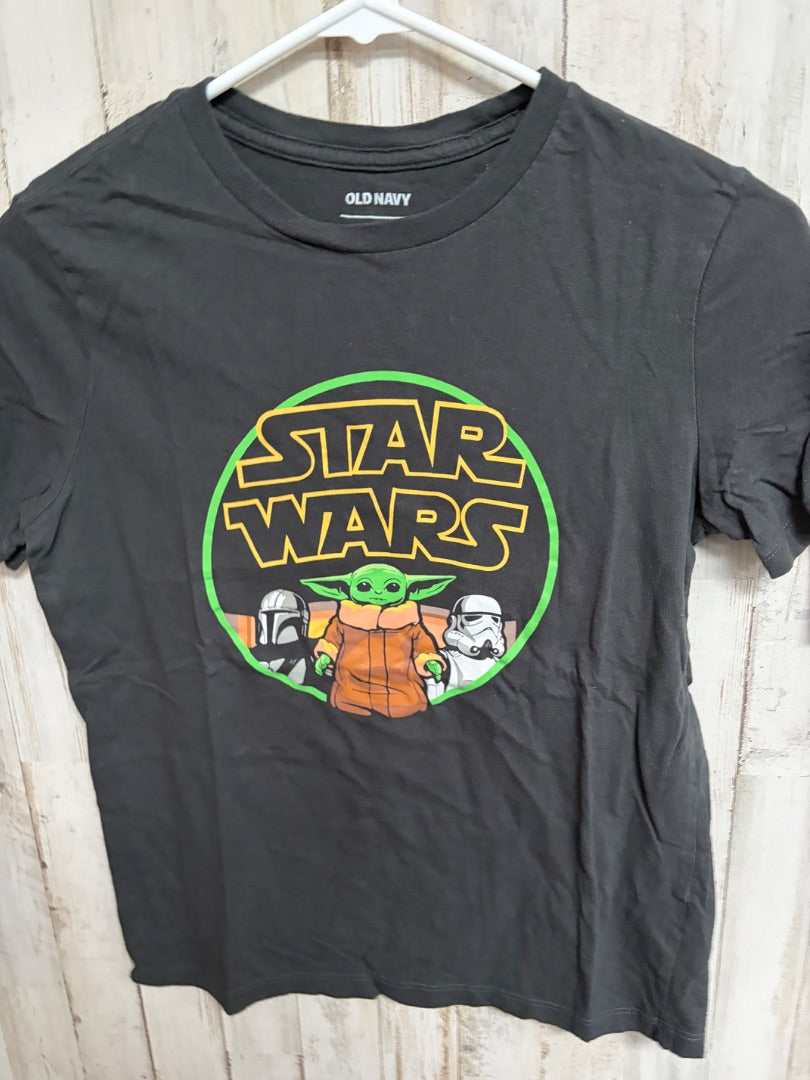 GREY OLD NAVY STAR WARS TEE, BOYS 10/12