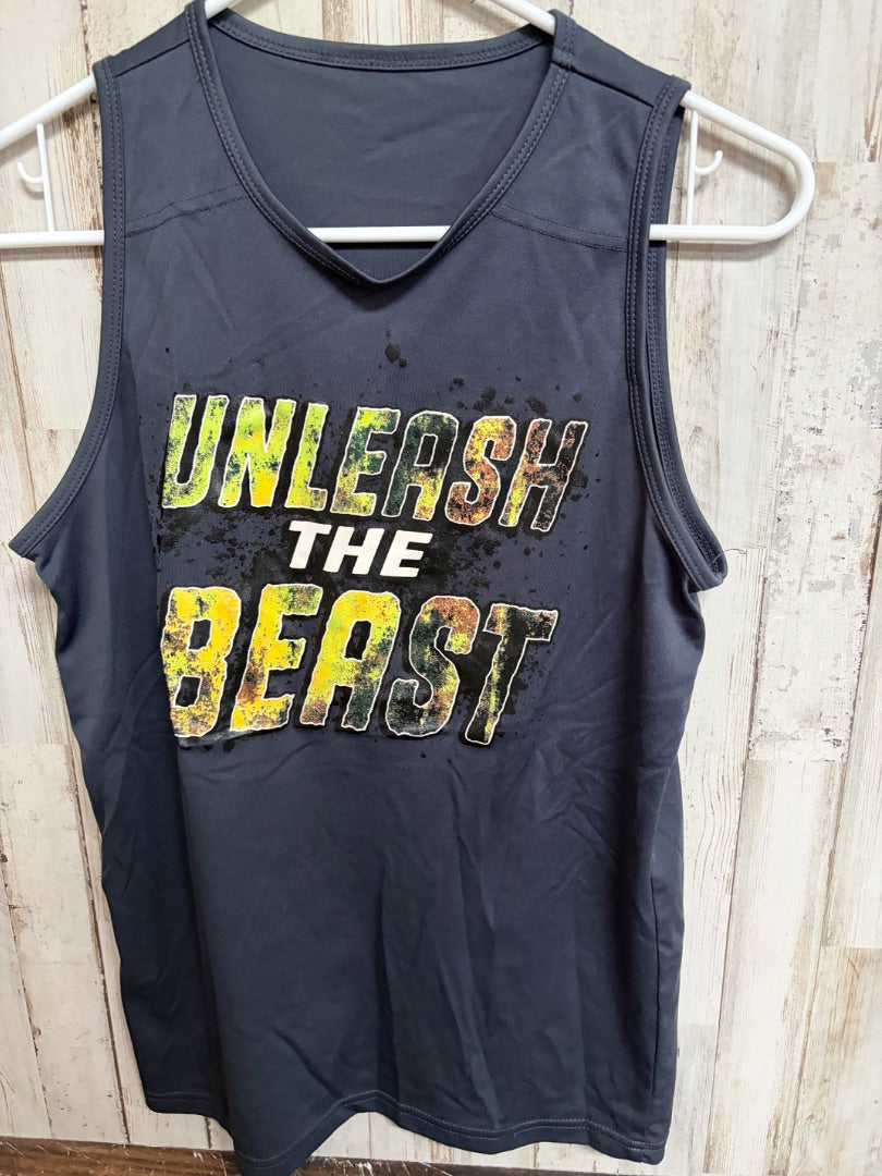 GREY BCG UNLEASH THE BEAST TANK, BOYS 14/16