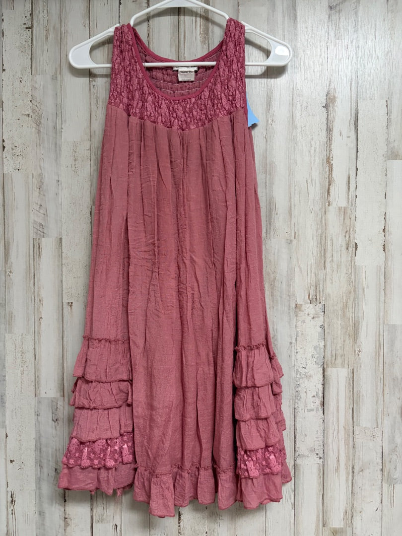 MAUVE PAISLEY VIEW MUSLIN TIER DRESS, LADIES XL