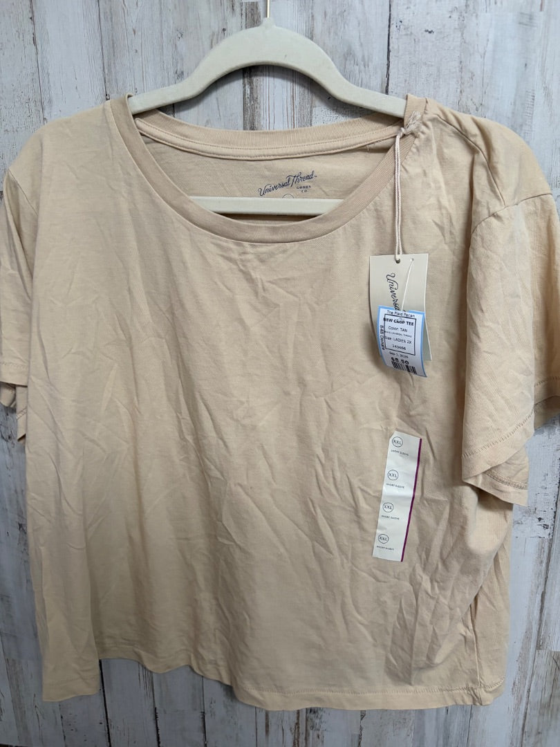 TAN UNIVERSAL THREAD NEW CROP TEE, LADIES 2X