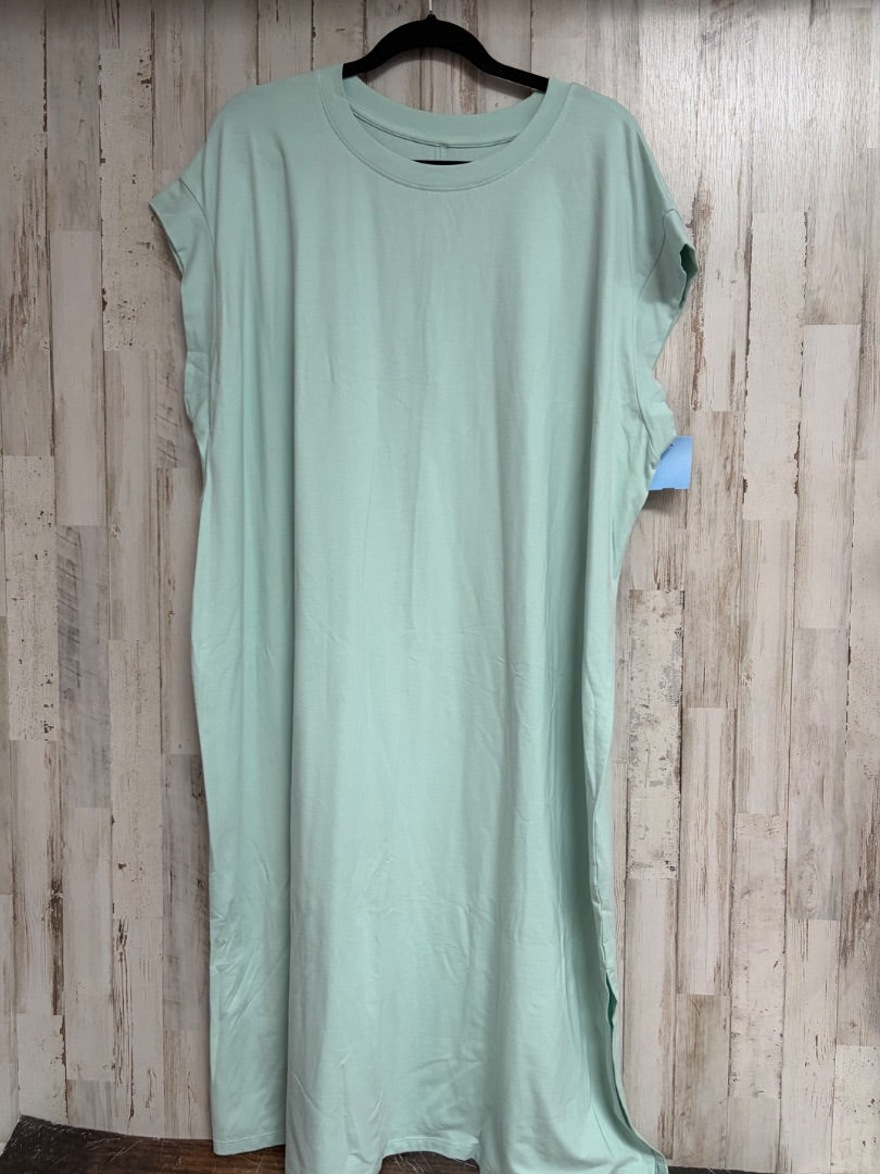 LIGHT GREEN A NEW DAY T SHIRT DRESS, LADIES 2X
