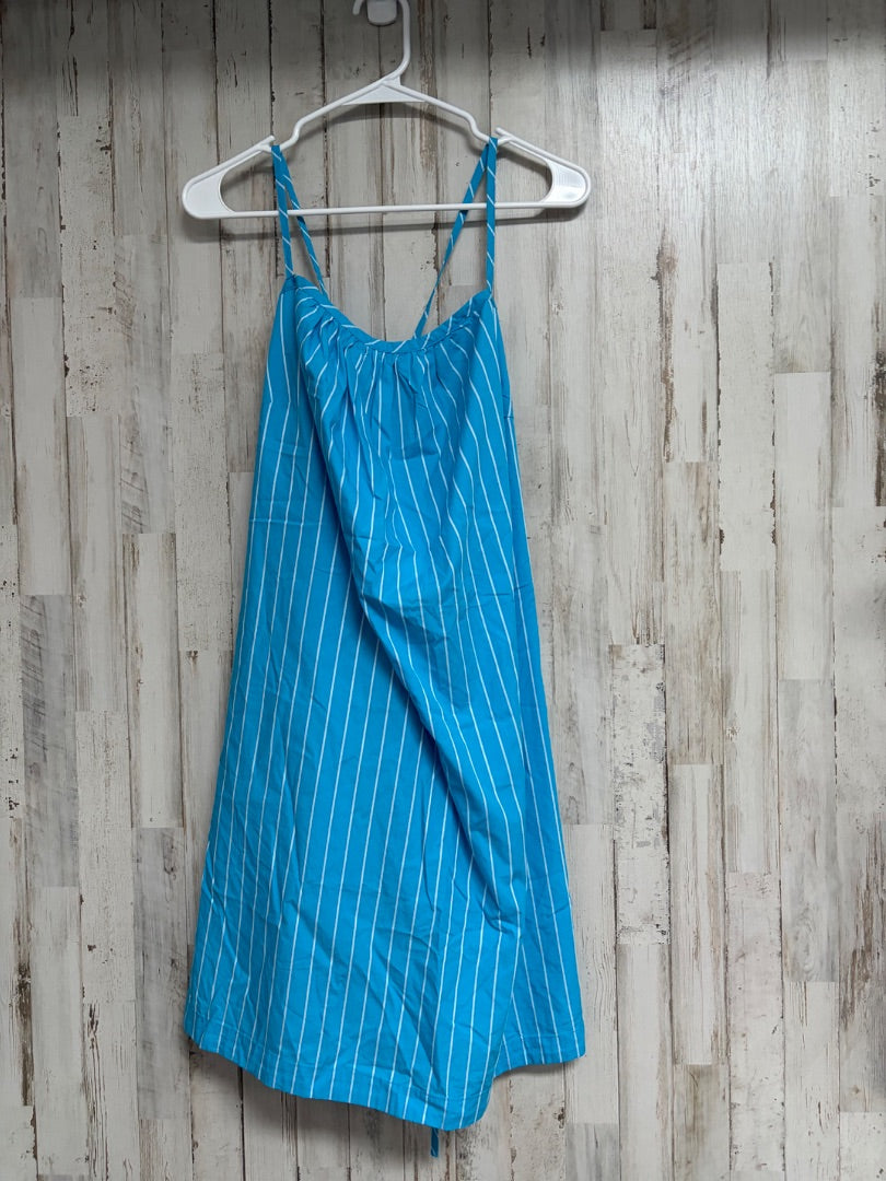 BRIGHT BLUE A NEW DAY STRIPE STAP DRESS, LADIES 2X