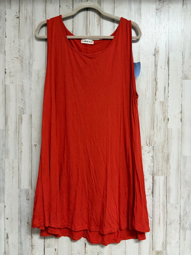 BURT ORANGE LARACE SOFT TANK DRESS, LADIES 3X
