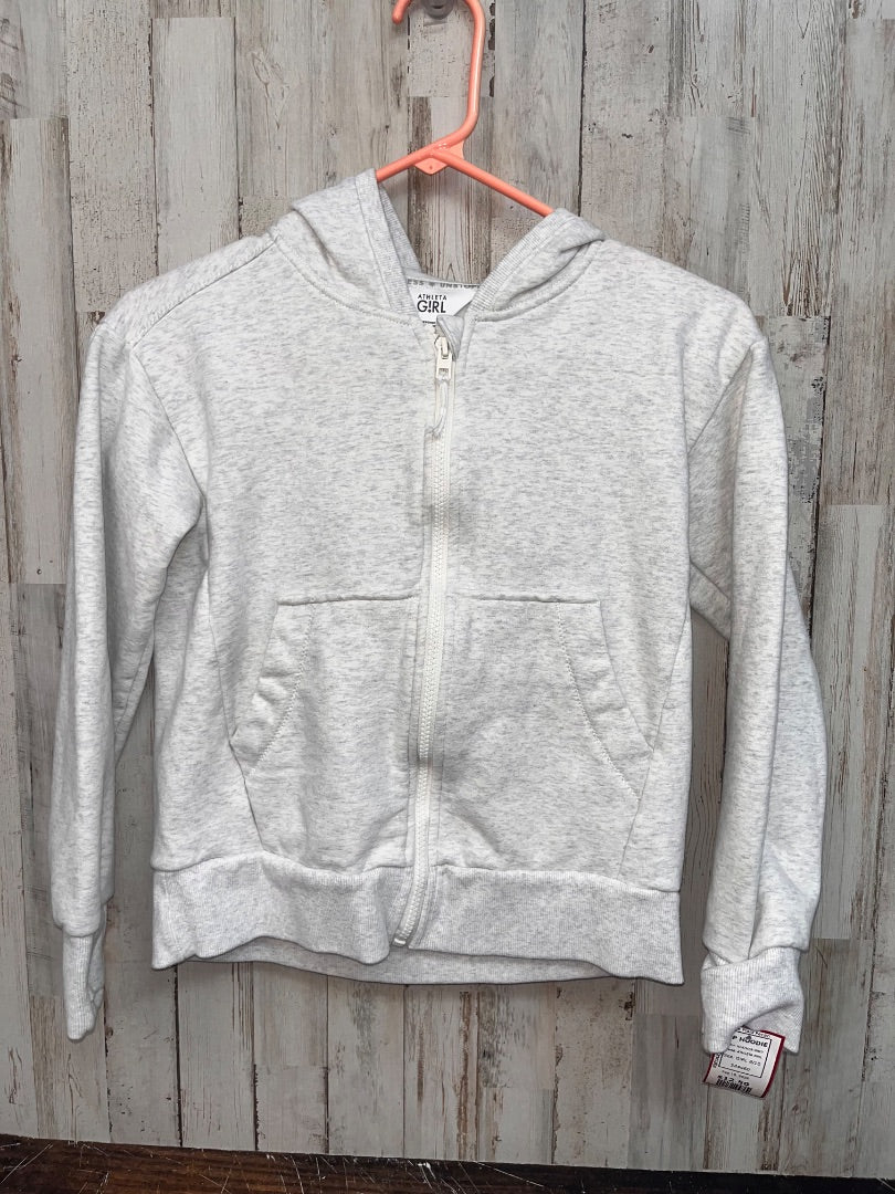 HEATHER GREY ATHLETA GIRL ZIP HOODIE, GIRL 8/10