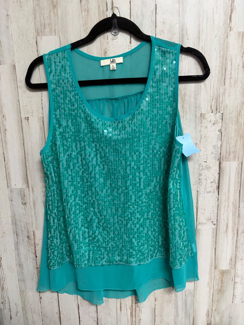 TEAL YA SEQUIN TOP, LADIES L